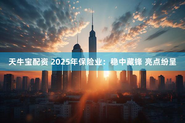 天牛宝配资 2025年保险业：稳中藏锋 亮点纷呈